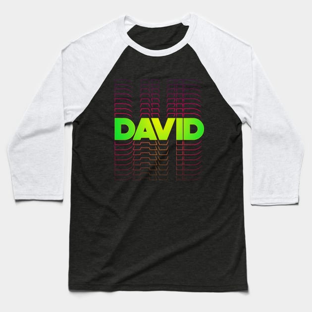 David gift idea for boys men first given name David Baseball T-Shirt by g14u